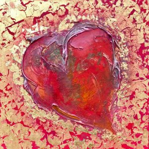 Emma Rose, Artist - Wellbeing. Bleeding heart painting.
