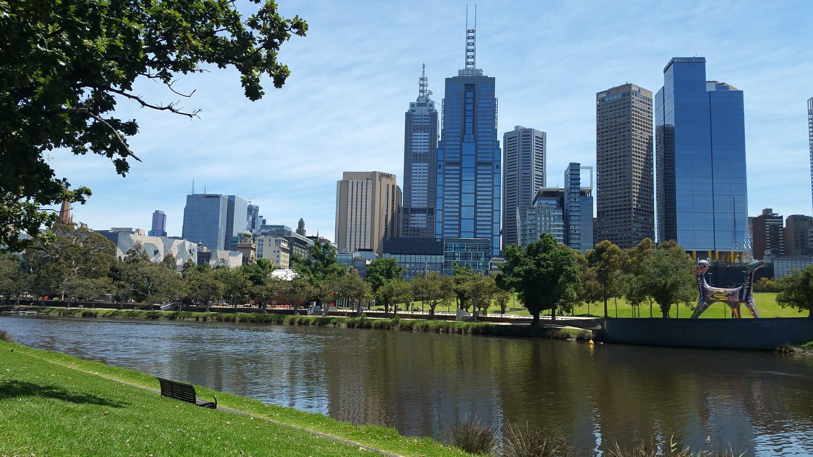 Melbourne Park and Skyline