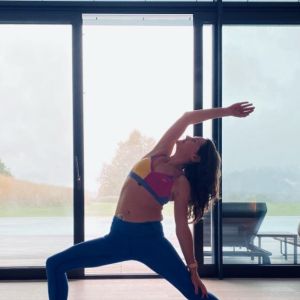 Yoga pose of Dr Tamsin Lewis