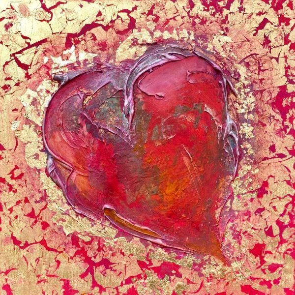 Emma Rose, Artist - Wellbeing. Bleeding heart painting.