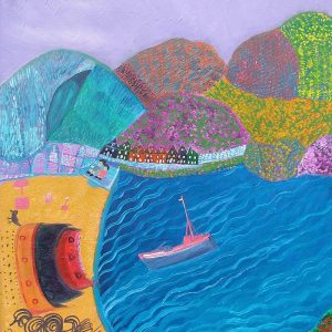 Art and wellbeing. Abstract painting. Balamory